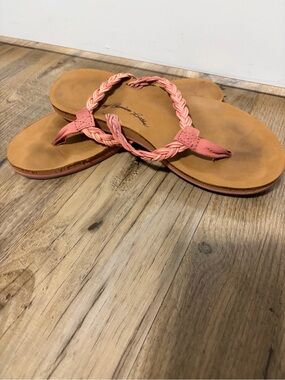Roxy Braided Coral Pink Women's Flip Flop Sandals